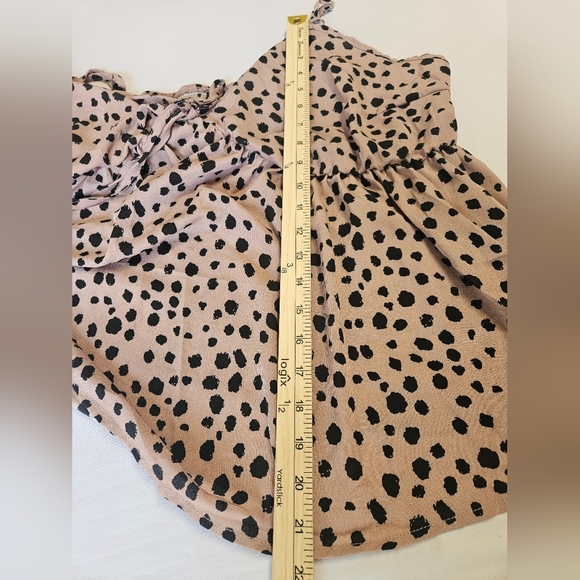 Kizmetkare-Top Women's 4 XL Spotted Sleeveless  Black and Tan - Picture 6 of 7